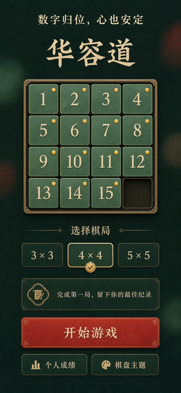 华容道棋局选择界面